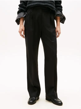 Tommy Hilfiger Timeless Wool Rlxd Strt Pant schwarz