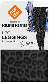 Nur Die Leggings Leder-Optik Leo-Muster schwarz