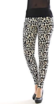 YESET Leggings lang Tier-Muster hoher Bund leopard blickdicht