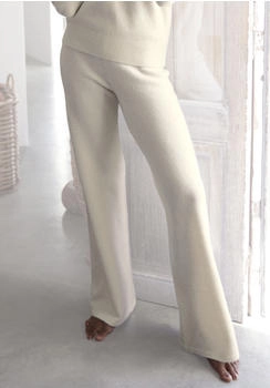 Lascana Strickhose Rippbündchen creme