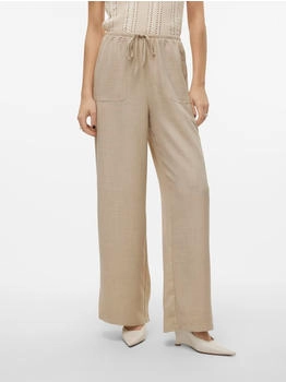 Vero Moda Schlupfhose 'VMMELANEY HW LOOSE PANT WVN GA NOOS' grün meliert