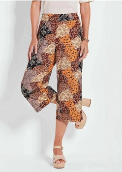 GOLDNER Sommerhose VERA Mustermix Print braun gemustert