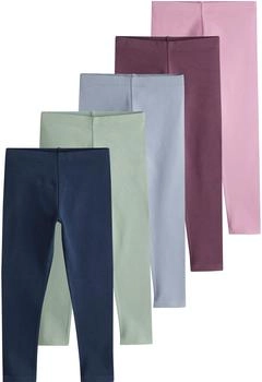 Next Fashion Leggings 3-16 Jahre 5er-Pack marineblau rosa salbeigrün denimblau