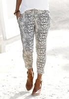 LASCANA Strandhose mit Alloverprint in Reptiloptik und Taschen, 7/8-L&auml;nge,