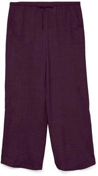 Vero Moda Schlupfhose 'VMMELANEY HW LOOSE PANT WVN GA NOOS' rot winetasting