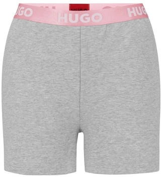 HUGO sporty logo shorts grau