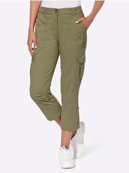 Heine Cargohose 'HEINE' oliv 98% Baumwolle 2% Elasthan 8-Länge