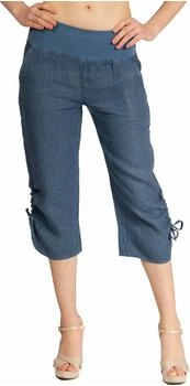 Caspar Damen Leinen Hose blau jeans