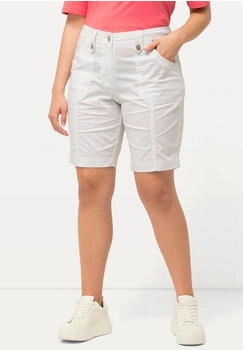Ulla Popken Funktionshose Cargo-Bermuda Komfortbund 4-Pocket-Schnitt schneeweiß