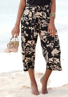 LASCANA Culotte mit Blumendruck, Stoffhose, leichte Sommerhose mit Stretch