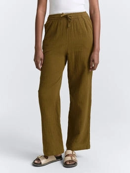 Tom Tailor Denim Musselin Straight Hose golden olive green