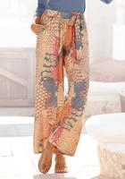 Buffalo Palazzohose mit Animalprint und elastischem Bund, leichte Sommerhose,