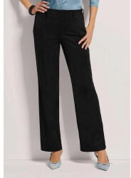 Madeleine Stretch-Hose im Veloursleder-Look schwarz