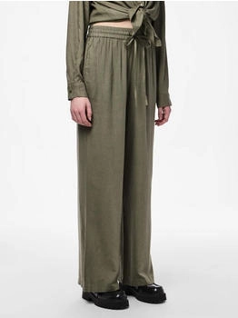 Pieces Pia High Waist Wide Leg Hose deep lichen green