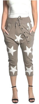 Mississhop Capri Hose Boyfriend mit Sternen M. 167 khaki