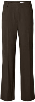 Selected SLFRITA-FREIA Hose Regular Fit High Waist dunkelbraun