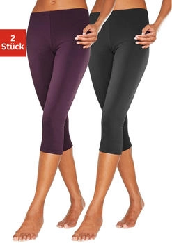 Vivance Dreams Caprileggings mit Gummibund Loungewear (503734) lila