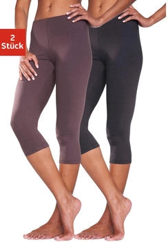 Vivance Dreams Caprileggings mit Gummibund Loungewear (503764) braun