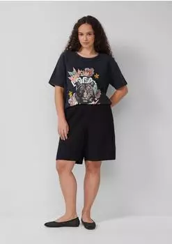 s.Oliver Shorts aus Leinen-Viskose-Mix schwarz 2171503.9999.