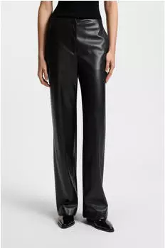Hugo Boss Hose aus Kunstleder mit geradem Beinverlauf Style Timiras 50549241 Schwarz