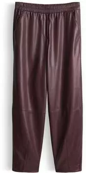 Opus MYHA Edgy Relaxed Kunstlederhose mit Barrel Leg (4255720249864) rot