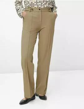 BRAX Damen Palazzohose Style MAINE FADED KHAKI Grün Khaki grün khaki Gr. (094002_9281320_37)
