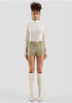 s.Oliver x Vanessa Mai glitzernde Pailettenshorts 38 Gold 2174411.0009.38