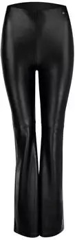 Nur Die Vegane Flared Leggings in Leder-Optik (740018-094-40-42) schwarz