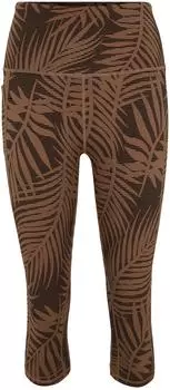 Venice Beach Amelia 3/4 Tights braun|bunt/aop palm nougat