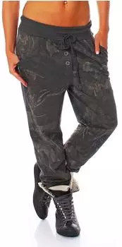 malito Haremhose mit Spiralmuster (83728) dunkelgrau