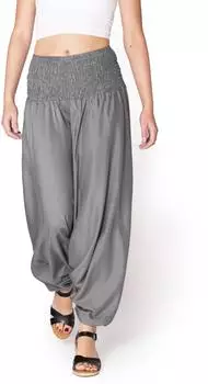 Panasiam 2in1 Jumpsuit Haremshose Ballonhose Viskose (101002003323) grau