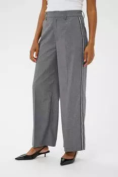Kaffe KARamona Hose Regular Fit High Waist graumeliert/schwarz/weiß