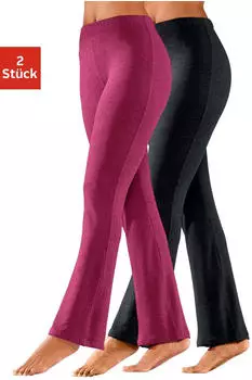 Vivance Dreams Jazzpants mit leicht ausgestelltem Bein schwarz/himbeere