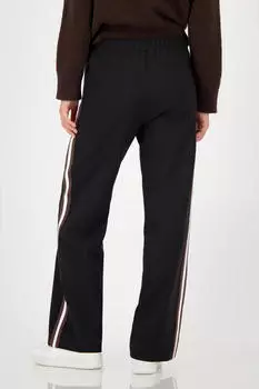 Monari Hose mit geraden Beinen und Galonstreifen (809709) weiss