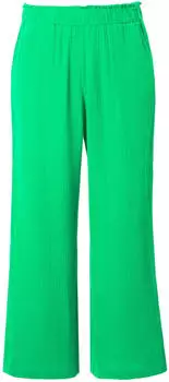 Studio Untold Wide Legs Musselin Hose mit Elastikbund (70936308) neongrün