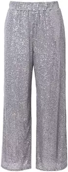 Studio Untold Wide Legs Hose mit Pailletten (836108) silber