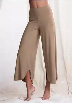 Lascana Culotte mit gerundetem Beinsaum in weich fließender Qualität (51651257) taupe