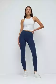 No Matter What High Waist Ribbed Stretch Sport Leggings (8684170007162) marine