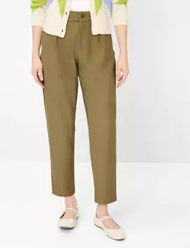 BRAX Damen Flatfronthose Style MILLA S FADED KHAKI Grün Khaki grün khaki Gr. (094002_9282120_37)