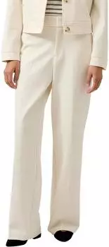s.Oliver Strukturierte Wide-Leg-Hose mit hohem Bund / beige 2174771.8000.