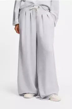 Hugo Boss Jogginghose aus Baumwoll-Mix mit weitem Beinverlauf Style C_Elenyx 50554282 Hellgrau
