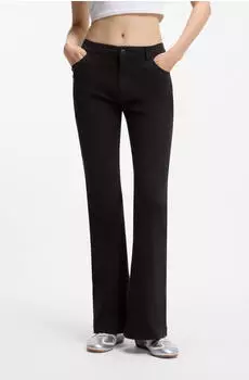 HUGO Slim-Fit Hose mit ausgestelltem Beinverlauf Style Hizama-1-D_B 50555763 Schwarz