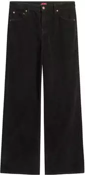 Superdry Cordhose mit mittlerer Leibhöhe und weitem Bein schwarz