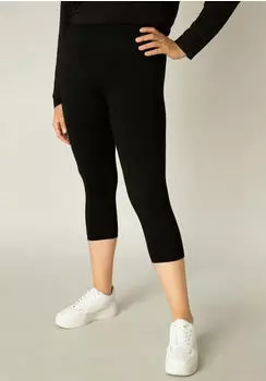 Base Level Curvy Leggings Alene Faux Leather Look Slim Fit schwarz