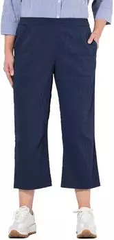 Ulla Popken 7/8 Chino Hose Ruby mit Elastikbund marine