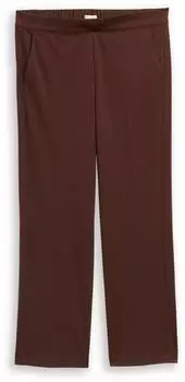 Tom Tailor Bundfaltenhose mit elastischem Gummizug dark pecan brown