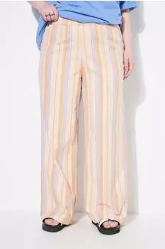 Studio Untold Wide Legs Streifenhose mit elastischem Bund (841603)