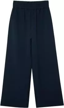 s.Oliver Fließende Hose mit Elastikbund und Wide Leg blau