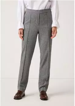More & More Hedy Slim Fit 7/8 Hose grau/weiß