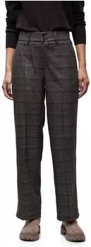 Street One Stoffhose mit Karo Muster braun